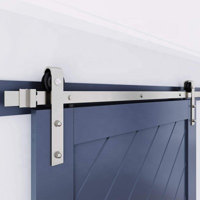 Stainless Steel Sliding Barn Door Hardware J-shape Sliding Barn Door Hardware Kit For Single Door